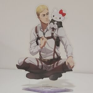 RARE SANRIO x ATTACK ON TITAN ERWIN SMITH ACRYLIC STATUE STAND